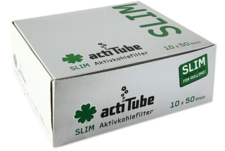 actiTube Aktivkohlefilter Slim 50er Pack 7mm