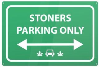 Blechschild Stoners Parking only Hanf Cannabis