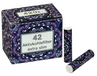 420z VIOLETT Extra Slim Aktivkohlefilter Ø 6mm