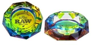RAW Aschenbecher Glas Rainbow Kristallglas achteckig Ascher