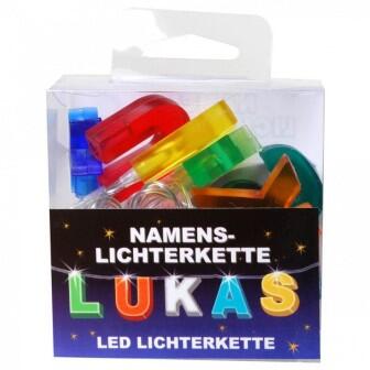 LED Namens-Lichterkette LUKAS Lichterkette Name Deko innen
