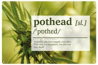 Blechschild Pothead Hanf Cannabis
