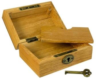 Holzkiste Buddies Wood Lock Box Drehtablett Rolling Tray