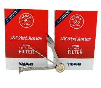 raupir Set 2x180 Filter Vauen Dr.Perl 9mm Pfeifenbesteck