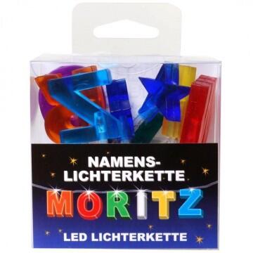 LED Namens-Lichterkette MORITZ Lichterkette Name Deko innen