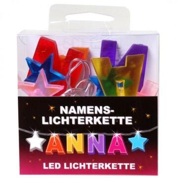 LED Namens-Lichterkette ANNA Lichterkette Name Deko innen