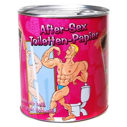 Toilettenpapier in Dose Afer Sex