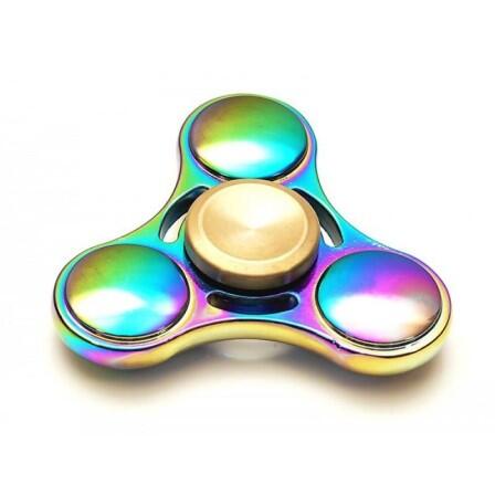 Fidget Finger Spinner Rainbow Metall