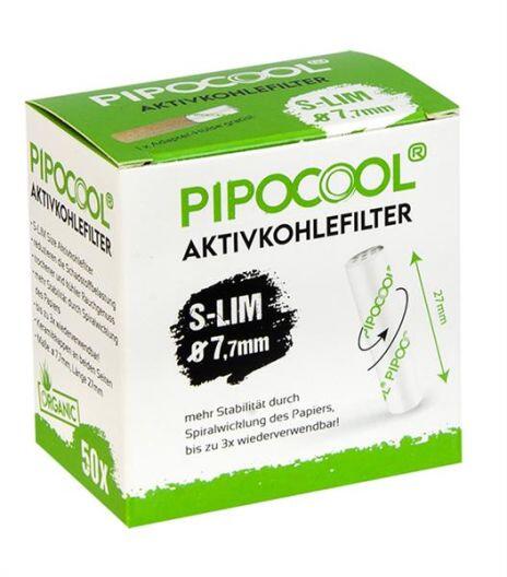 PipoCool Aktivkohlefilter S-LIM Ø 7,7mm 50er