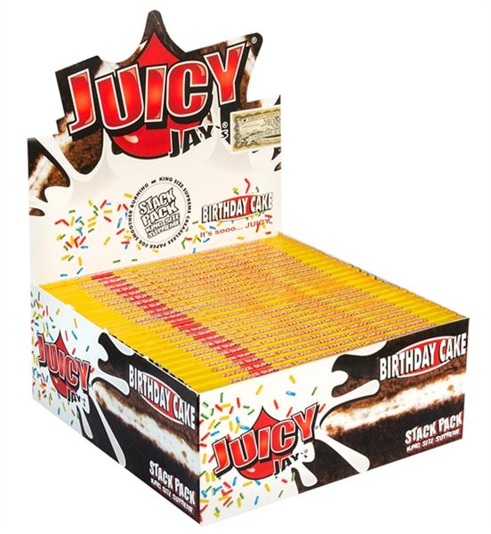 Juicy Jays King Size Slim aromatisiertes Papier Special Edition: Birthday Cake