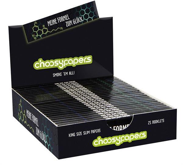 Choosypapers King Size Slim Zigarettenpapier Formel zum Glück