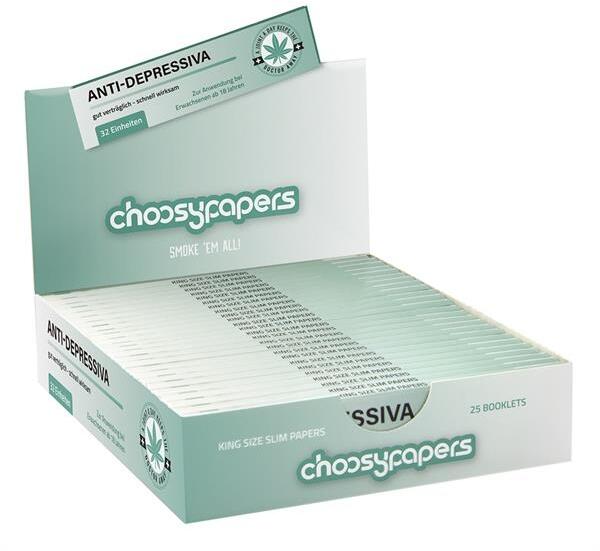 Choosypapers King Size Slim Zigarettenpapier Anti-Depressiva