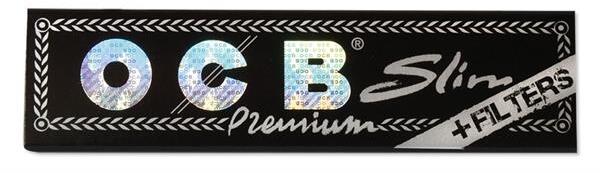 OCB Schwarz Premium Long Slim mit Tips Zigarettenpapier