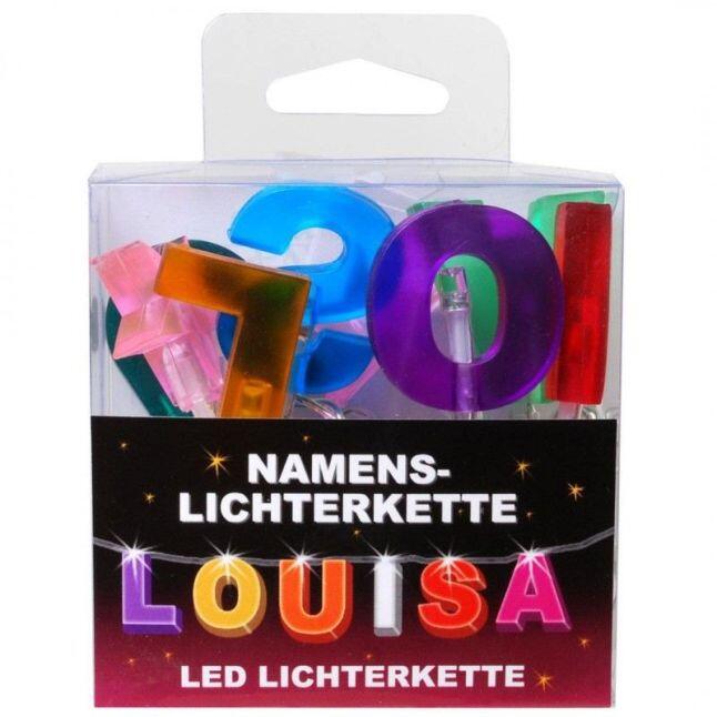 LED Namens-Lichterkette LOUISA Lichterkette Name Deko innen