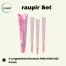 raupir Set pink Cones Elements Papers Purize Filter Grinder Tubes Drehtablett