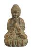 Buddha Figur Ton Deko Skulptur goldfarben