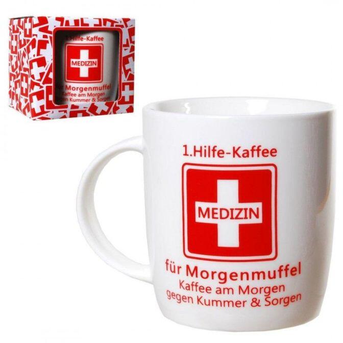 Tasse 1. Hilfe Kaffee Medizin für Morgenmuffel Kaffebecher