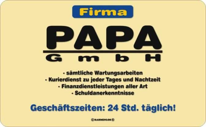 Frühstücksbrettchen Firma PAPA GmbH Schneidebrett / Brettchen aus Resopal, Kult für den tollsten Vater